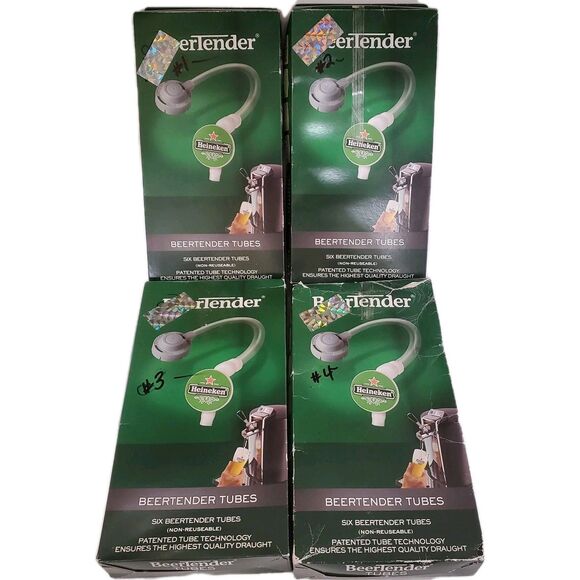Heineken Krups Beertender Tubes New 4 Boxes = 24 Sealed Tubes